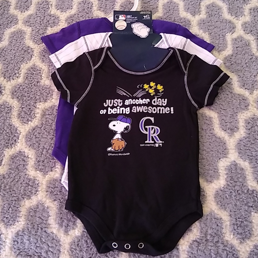 Colorado Rockies baseball onesies